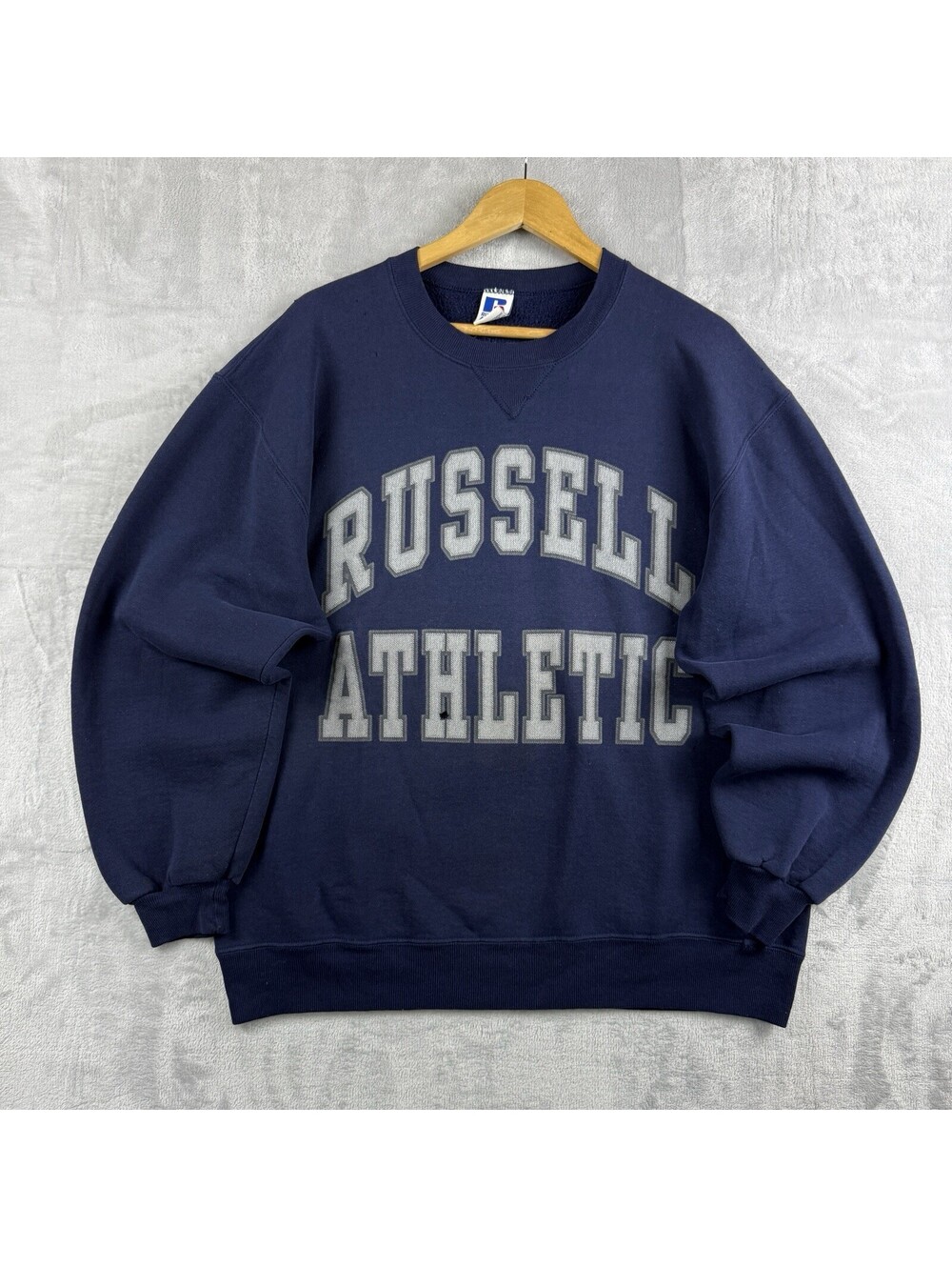 Vintage Russell Athletic Russell Athletic Sweatshirt USA Made Size L Navy 1990s